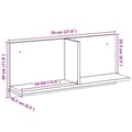 Miniatyrbilde 10 av 10: vidaXL Veggskap 70x16,5x30 cm svart konstruert tre