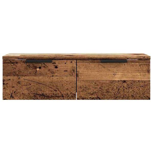 vidaXL vægskab 68x30x20 cm konstrueret træ antikt eg