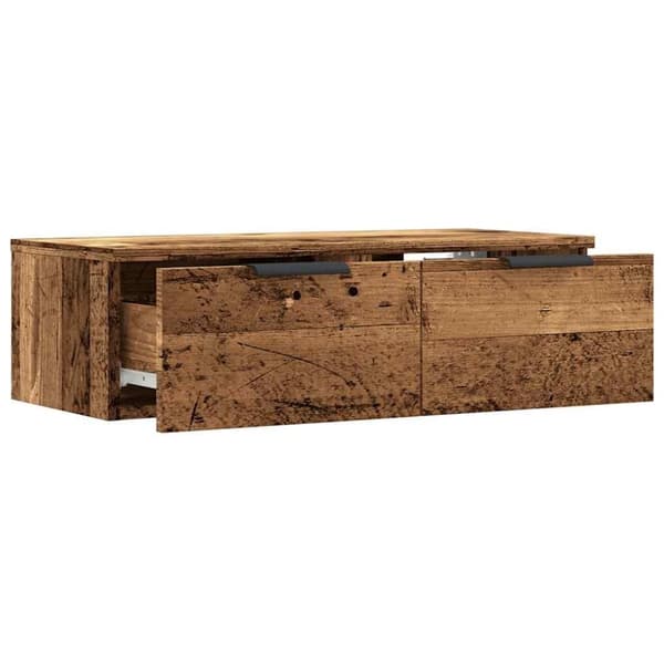 vidaXL vægskab 68x30x20 cm konstrueret træ antikt eg