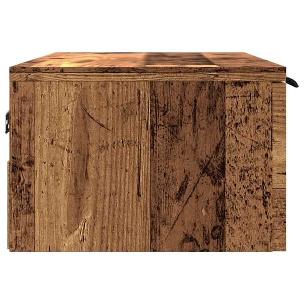 vidaXL vægskab 68x30x20 cm konstrueret træ antikt eg