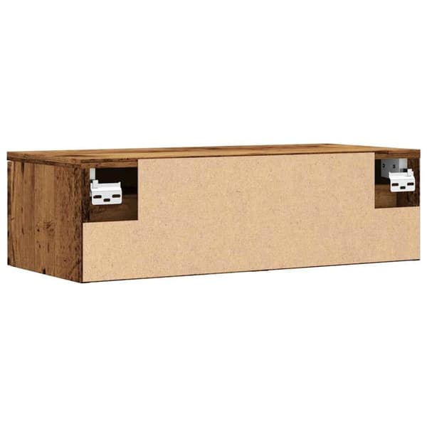 vidaXL vægskab 68x30x20 cm konstrueret træ antikt eg
