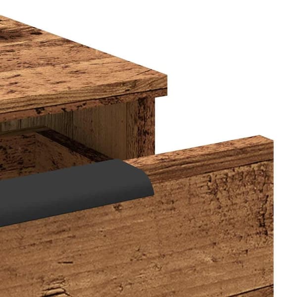vidaXL vægskab 68x30x20 cm konstrueret træ antikt eg
