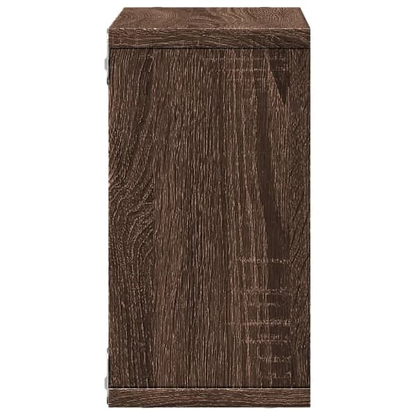 vidaXL Veggskap 60x16x30 cm brun eik konstruert tre