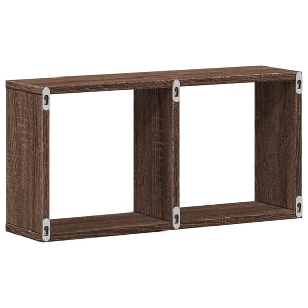 vidaXL Veggskap 60x16x30 cm brun eik konstruert tre