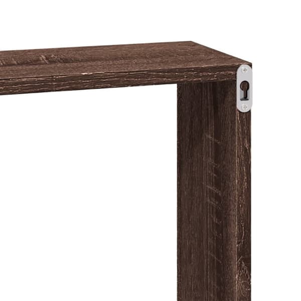 vidaXL Veggskap 60x16x30 cm brun eik konstruert tre