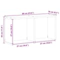 Miniatyrbilde 10 av 10: vidaXL Veggskap 60x16x30 cm brun eik konstruert tre