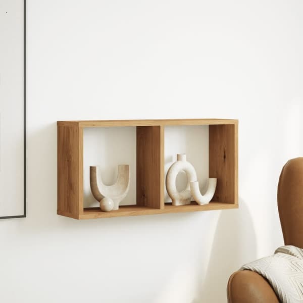 vidaXL Veggskap 60x16x30 cm artisan eik konstruert tre