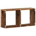 Miniatyrbilde 7 av 10: vidaXL Veggskap 60x16x30 cm gammelt tre konstruert tre