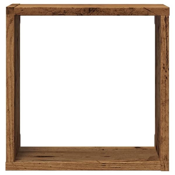vidaXL Vegghyller kube 6 stk gammelt tre 30x15x30 cm konstruert tre