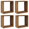 Pikkukuva 1 / 11: vidaXL Seinäkuutiohyllyt 4 kpl vanhaa puuta 30x15x30cm teknillinen puu