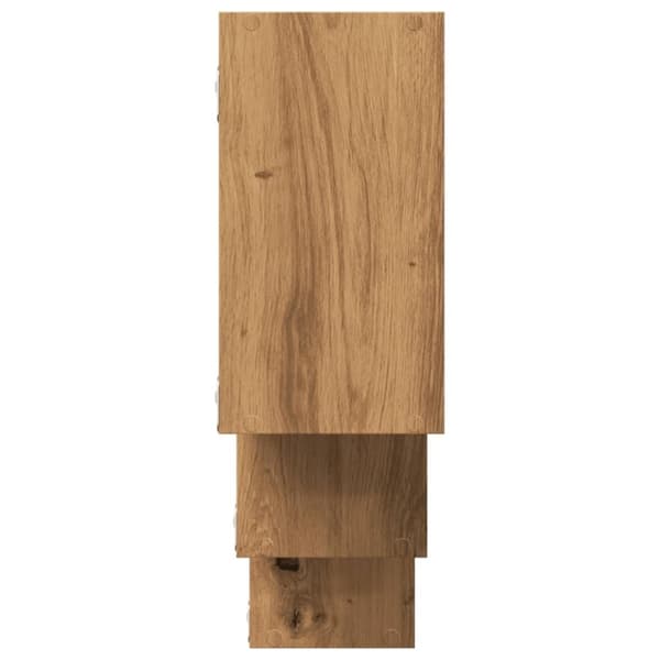 vidaXL Vegghylle artisan eik 159x18x66 cm konstruert tre
