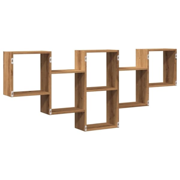 vidaXL Vegghylle artisan eik 159x18x66 cm konstruert tre