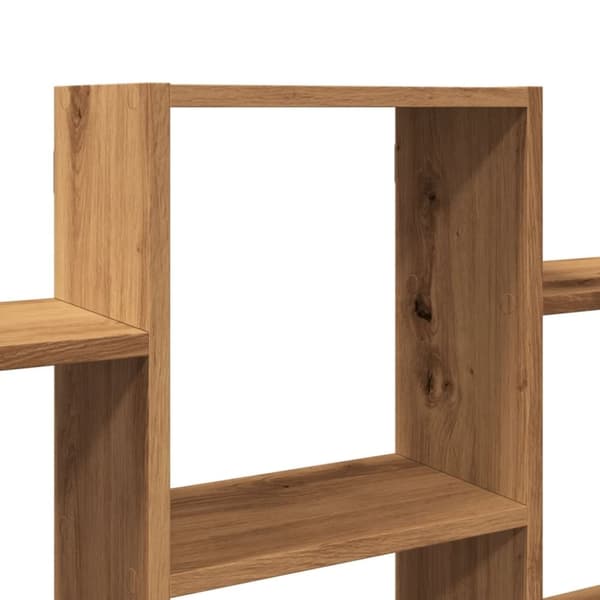vidaXL Vegghylle artisan eik 159x18x66 cm konstruert tre