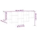 Miniatyrbilde 11 av 11: vidaXL Vegghylle artisan eik 159x18x66 cm konstruert tre