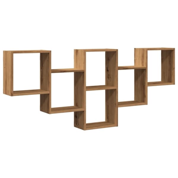 vidaXL Vegghylle artisan eik 159x18x66 cm konstruert tre