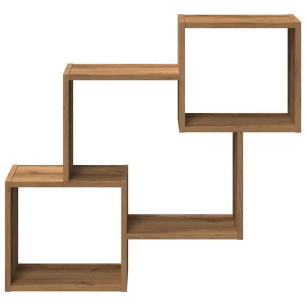 vidaXL Veggskap 78x18x71 cm artisan eik konstruert tre