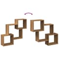 Miniatyrbilde 8 av 11: vidaXL Veggskap 78x18x71 cm artisan eik konstruert tre