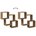 Miniatyrbilde 9 av 11: vidaXL Veggskap 78x18x71 cm artisan eik konstruert tre