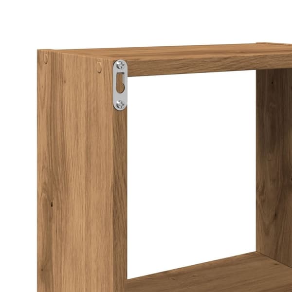 vidaXL Veggskap 78x18x71 cm artisan eik konstruert tre