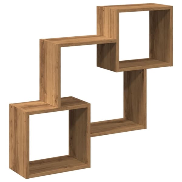 vidaXL Veggskap 78x18x71 cm artisan eik konstruert tre