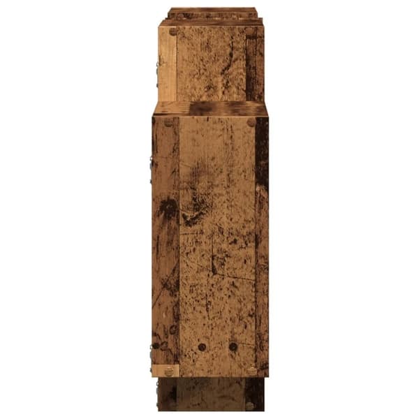 vidaXL væghylde 159x18x65 cm konstrueret træ gammelt træ-look