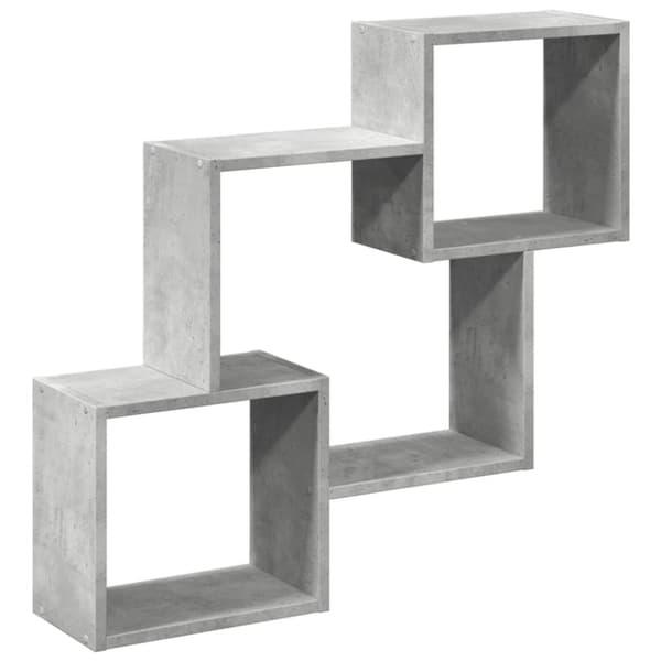 vidaXL Veggskap 78x18x71 cm betonggrå konstruert tre