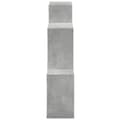 Miniatyrbilde 6 av 11: vidaXL Veggskap 78x18x71 cm betonggrå konstruert tre