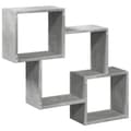 Miniatyrbilde 7 av 11: vidaXL Veggskap 78x18x71 cm betonggrå konstruert tre