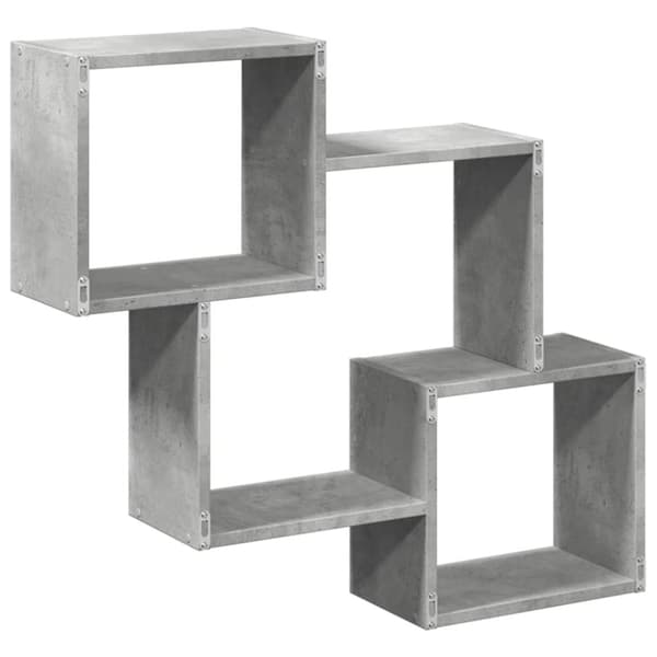 vidaXL Veggskap 78x18x71 cm betonggrå konstruert tre