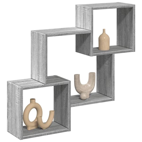 vidaXL Seinäkaappi 78x18x71 cm harmaa Sonoma tekninen puu