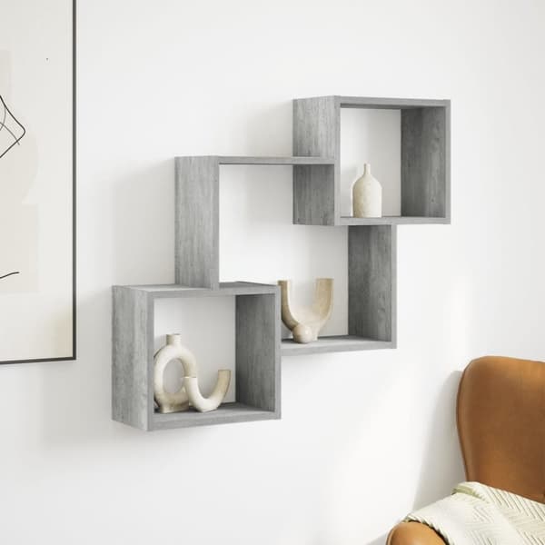 vidaXL Seinäkaappi 78x18x71 cm betoninharmaa tekninen puu