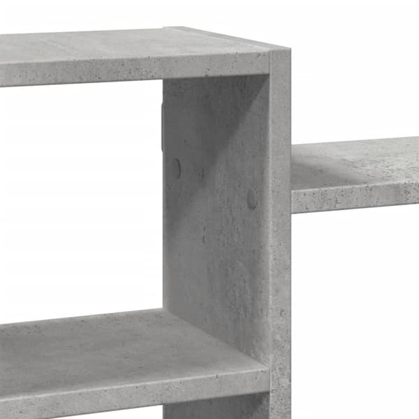 vidaXL Vegghylle betonggrå 129x18x42 cm konstruert tre