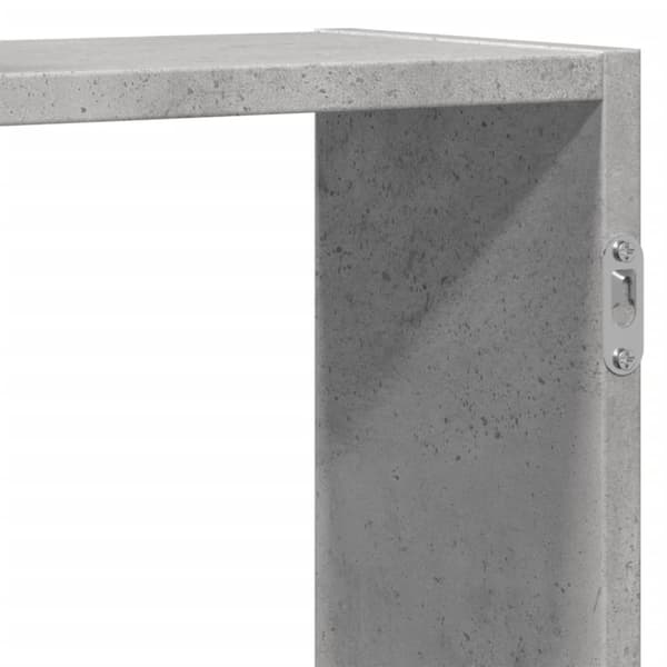 vidaXL Vegghylle betonggrå 129x18x42 cm konstruert tre