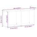 Miniatyrbilde 10 av 10: vidaXL Veggskap 60x16x30 cm hvit konstruert tre