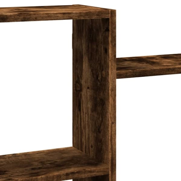 vidaXL Vegghylle røkt eik 159x18x65 cm konstruert tre