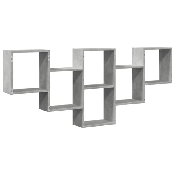 vidaXL Vegghylle betonggrå 159x18x66 cm konstruert tre