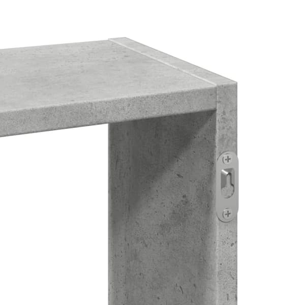 vidaXL Vegghylle betonggrå 159x18x66 cm konstruert tre