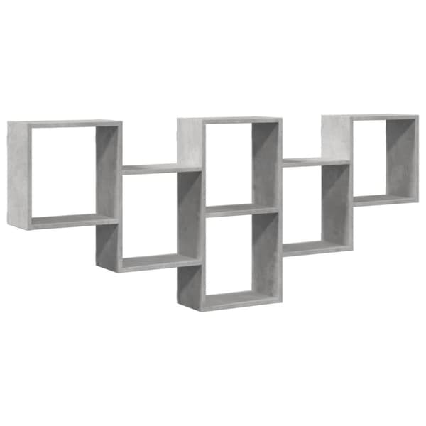 vidaXL Vegghylle betonggrå 159x18x66 cm konstruert tre