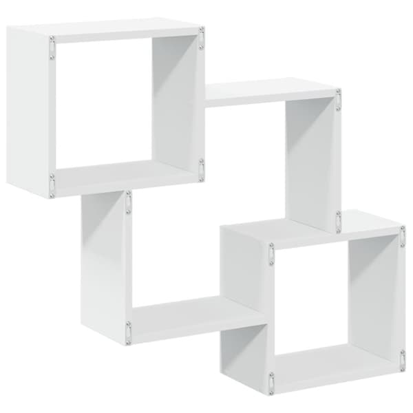 vidaXL Veggskap 78x18x71 cm hvit konstruert tre
