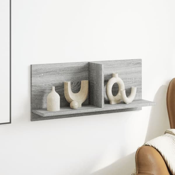 vidaXL Veggskap 70x16,5x30 cm grå sonoma konstruert tre
