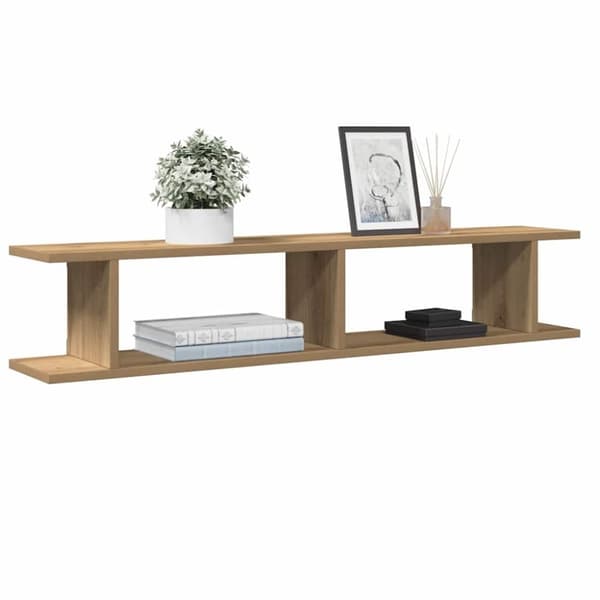 vidaXL Vegghyller 2 stk artisan eik 105x18x20 cm konstruert tre