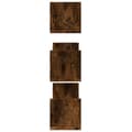 Miniatyrbilde 6 av 11: vidaXL Vegghyller 3 stk røkt eik 80x18x18 cm konstruert tre
