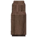 Miniatyrbilde 6 av 11: vidaXL Vegghylle brun eik 129x18x42 cm konstruert tre
