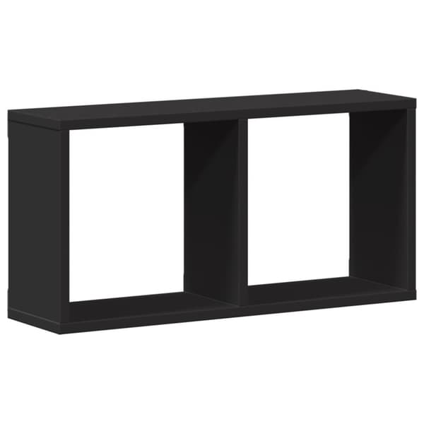 vidaXL vægskab 60x16x30 cm konstrueret træ sort