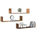 Pikkukuva 4 / 11: vidaXL Seinähyllyt 3 kpl vanha puu 80x18x18 cm tekninen puu