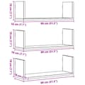 Pikkukuva 11 / 11: vidaXL Seinähyllyt 3 kpl vanha puu 80x18x18 cm tekninen puu