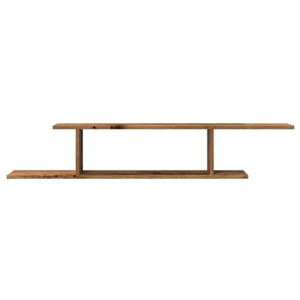 vidaXL Veggmontert TV-hylle gammelt tre 125x18x23 cm konstruert tre