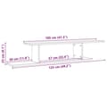 Miniatyrbilde 10 av 10: vidaXL Veggmontert TV-hylle gammelt tre 125x18x23 cm konstruert tre