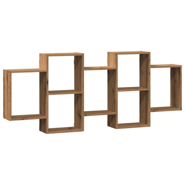 vidaXL Vegghylle artisan eik 159x18x65 cm konstruert tre