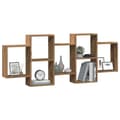 Miniatyrbilde 4 av 11: vidaXL Vegghylle artisan eik 159x18x65 cm konstruert tre
